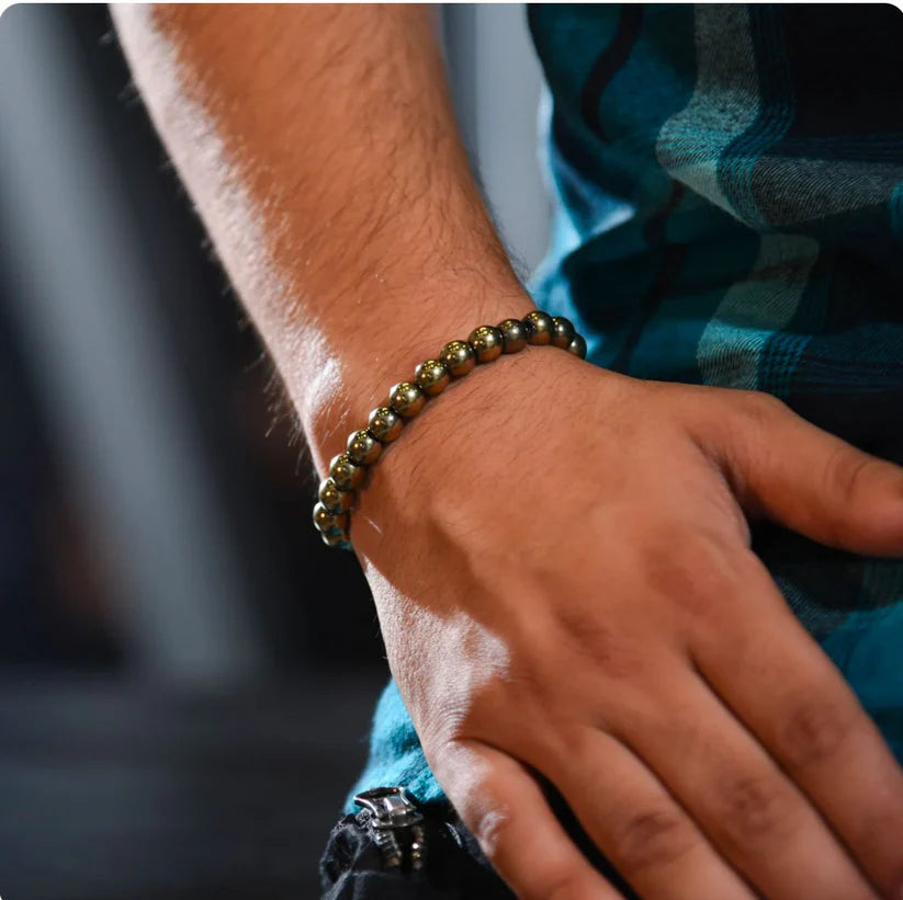 THE WEALTH ATTRACTOR - Pyrite crystal bracelet