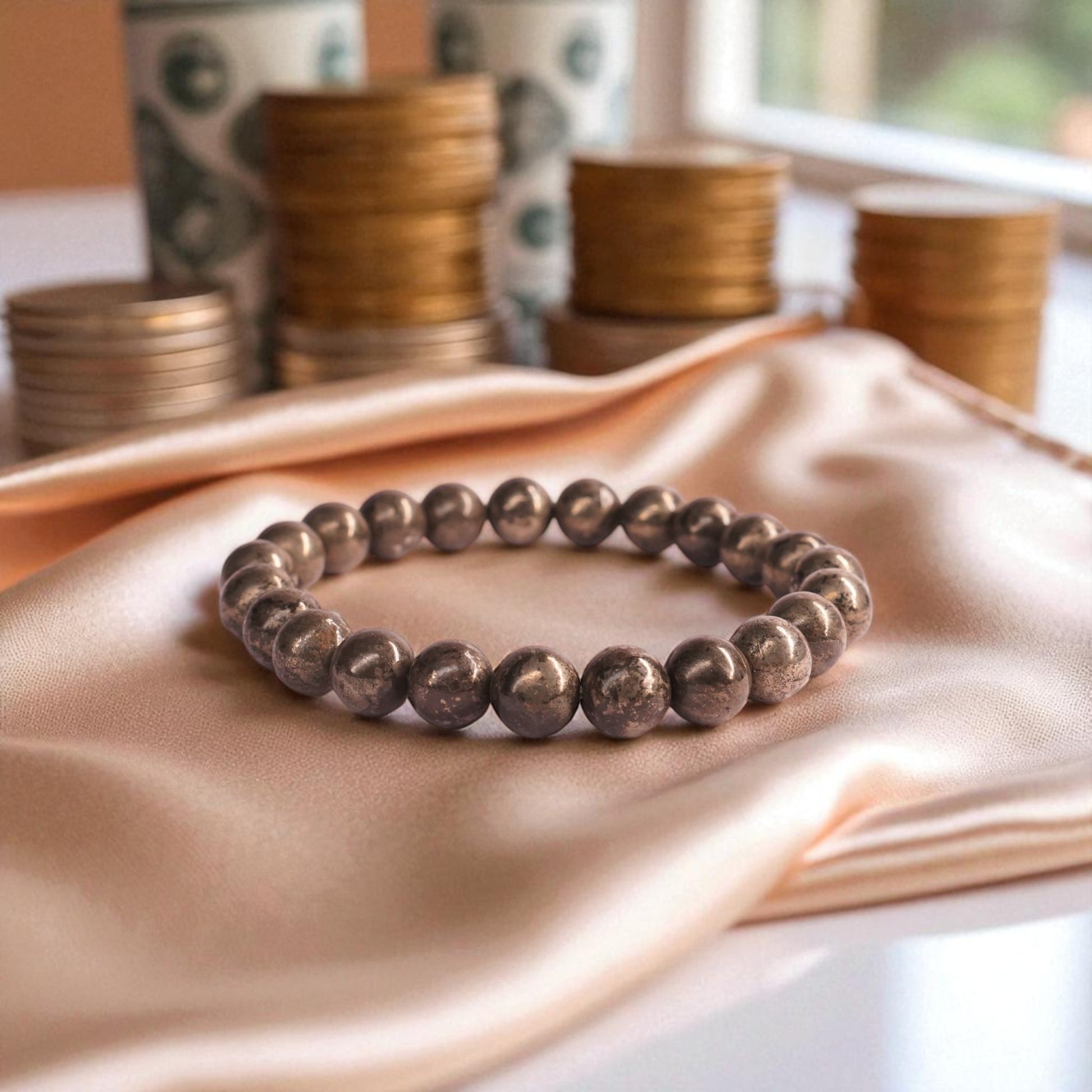 THE WEALTH ATTRACTOR - Pyrite crystal bracelet
